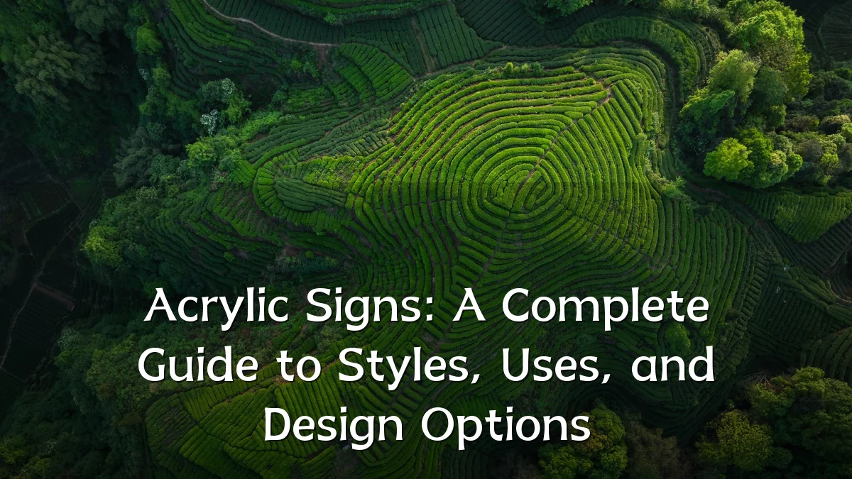 Acrylic Signs: A Complete Guide to Styles, Uses, and Design Options