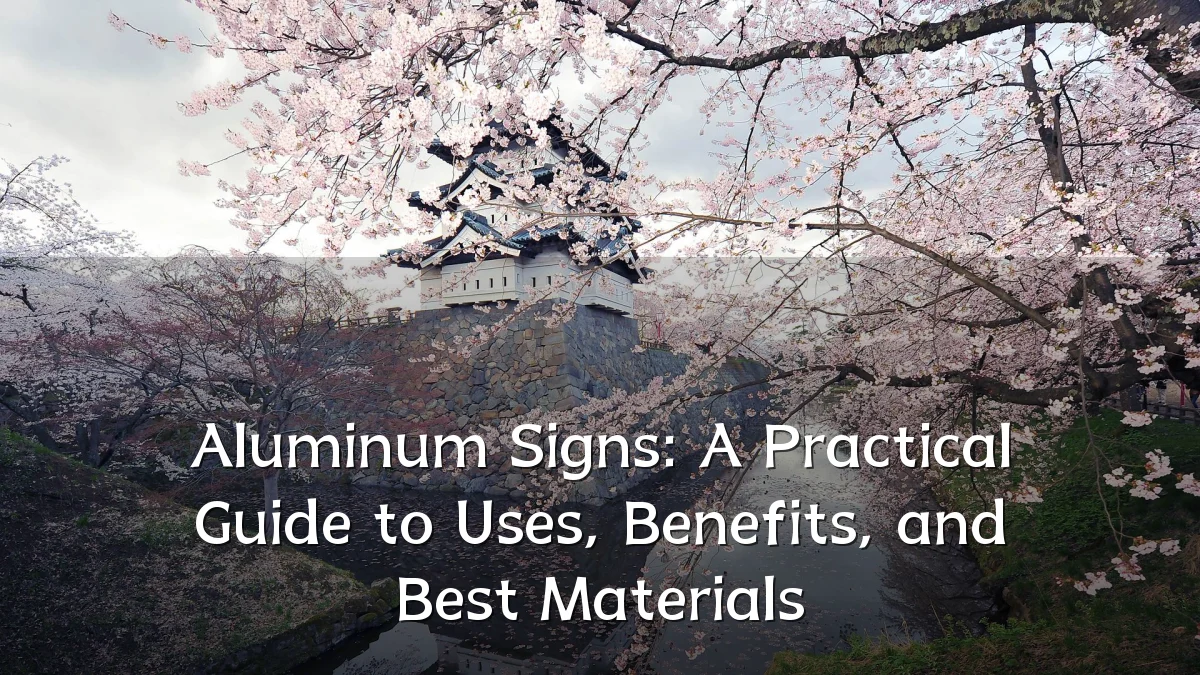 Aluminum Signs: A Practical Guide to Uses, Benefits, and Best Materials