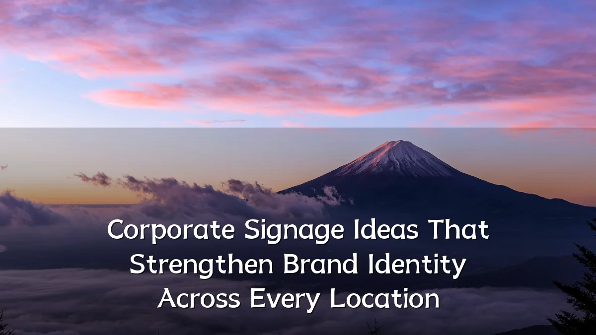 Corporate Signage Ideas That Strengthen Brand Identity Across Every Location