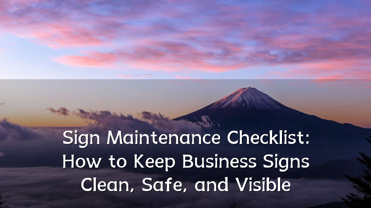 Sign Maintenance Checklist: How to Keep Business Signs Clean, Safe, and Visible