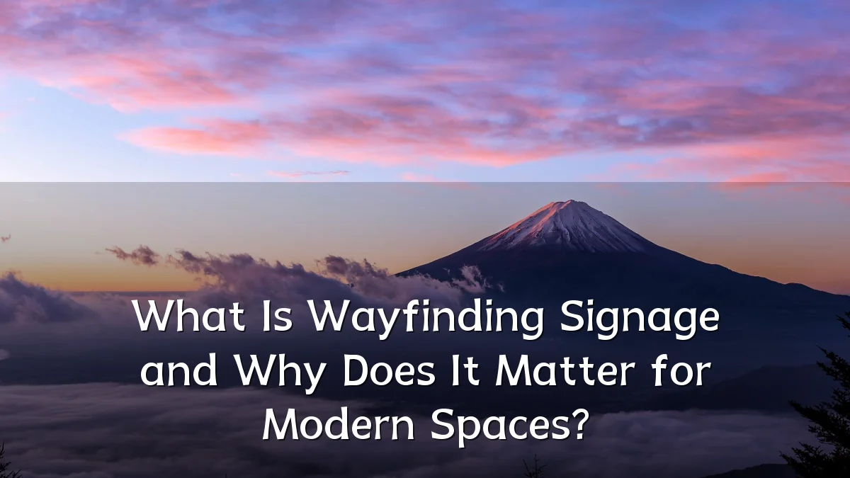 What Is Wayfinding Signage and Why Does It Matter for Modern Spaces?